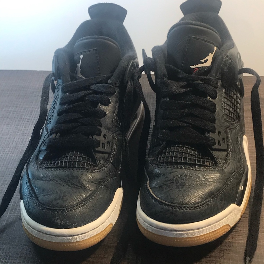 A pair of Jordan’s basketball shoes